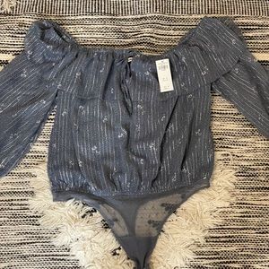 NWT off shoulder Abercrombie&Fitch thong bodysuit.